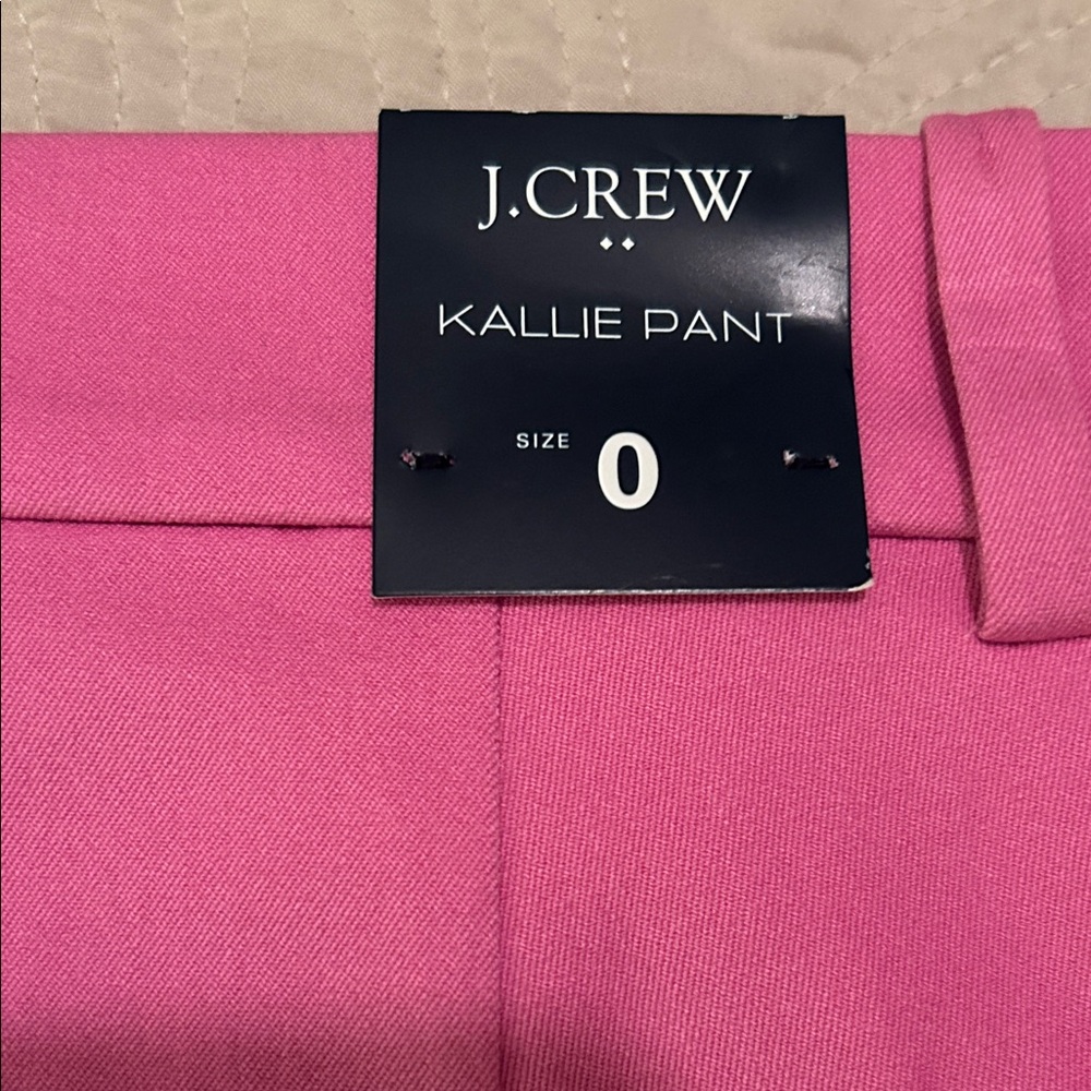 NWT J. Crew Factory Kallie Straight-Leg Pants in Vivid Fuchsia Size 0 - Picture 4 of 9